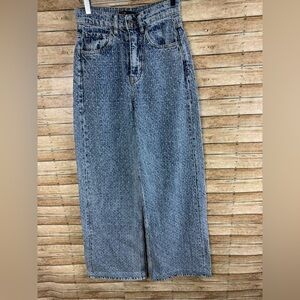 Maje Wide-leg all-over rhinestone jeans sz. XS